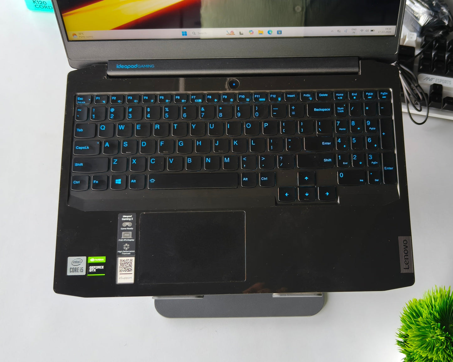 Lenovo Ideapad Gaming i5 10th gen (16 Gb RAM, 256 GB SSD,4 Gb Graphics Card ) - 1 year warranty (Refurbished)