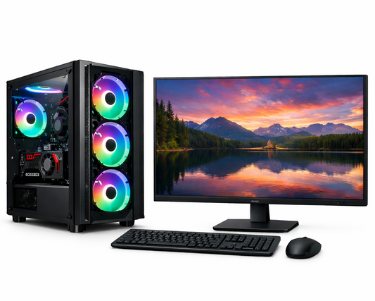 ASSEMBLED GAMING PC - Intel Core i5-12400 Desktop Processor ( 16GB RAM, 512GB SSD, 4GB Graphics card ) - 3 YEARS WARRANTY