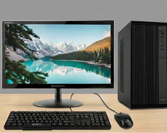 Intel core I5 8th Gen (8 GB Ram,256 GB SSD,1 TB HDD) 19 inch Monitor, Keyboard and Mouse- 3 Years Warranty